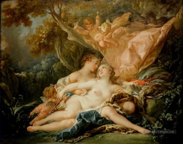 François Boucher œuvres - Jupiter sous les traits de Diana François Boucher